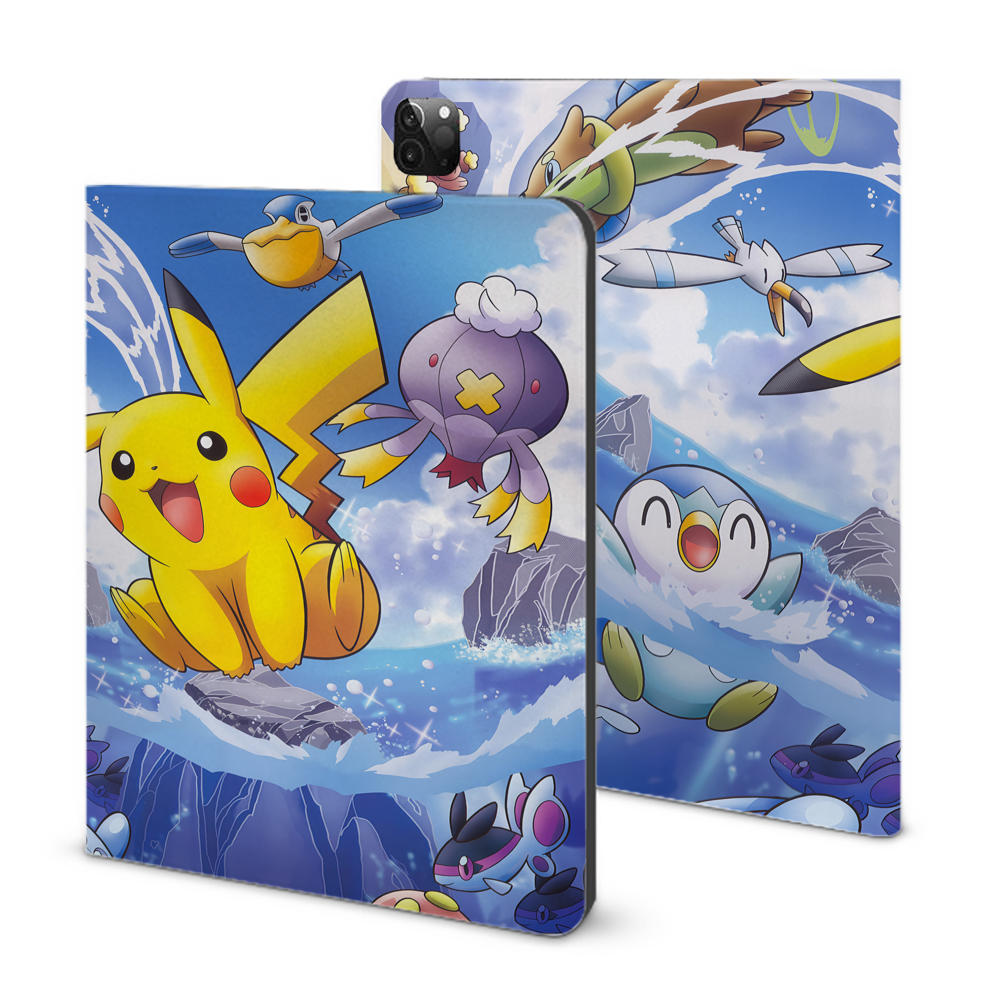 （画像用） ポケットモンスター Pokémon IPadケース ペンホルダー付き ブックスタイルデザイン